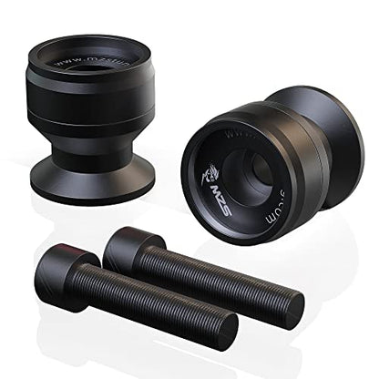 MZS 8MM Swingarm Spools Sliders Stand Universal M8 Black Compatible with CBR 600 F2 F3 F4 F4i CBR600RR CBR1000RR GSXR600 GSXR750 GSXR1000 GSXS750 SV650 ZX6R ZX10R Z650 Z900 Z1000 EX400 EX650 Daytona - color: Black, size: Aluminum