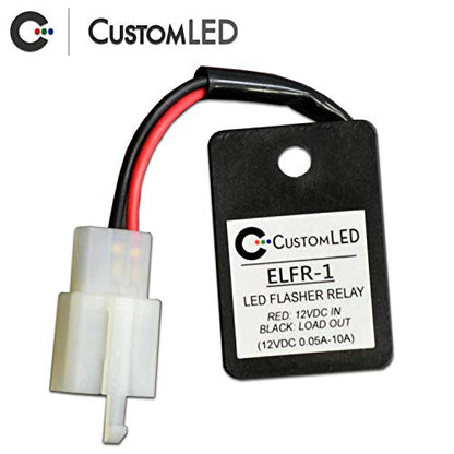 Custom LED Electronic LED Flasher Relay for Motorcycles - Fixes LED Turn Signal Hyper-Flash, Plug and Play, Replaces 2-Wire and 3-Wire OEM Relays