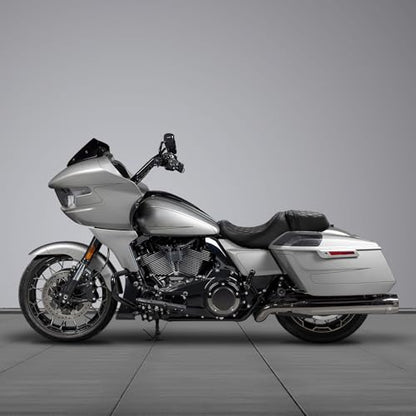 C.C. RIDER Low-Profile Rider&Passenger Seat Fit for Harley Touring 2023-2025 CVO Street Glide FLHXSE CVO Road Glide FLTRXSE 2024-2025 Street Glide FLHX Road Glide FLTRX FLTRXSTSE - size: 11# Black