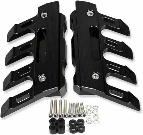 Motorcycle Front Fender Side Protection Guard Mudguard Sliders Front Fork Protector Guard Block Front Fender Slider for KYMCO Downtown 350i 300i 200i 200 300 500 - color: Black