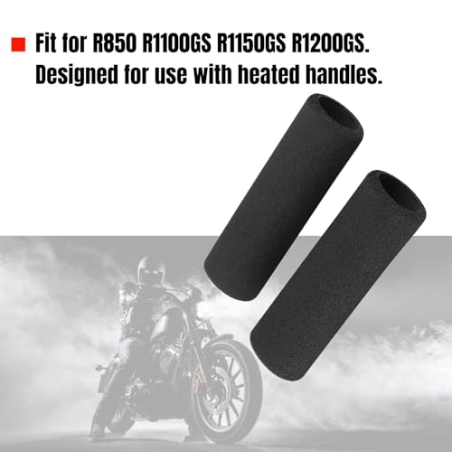 Motorcycle Handlebar Grips, Foam Handlebar Cover Sleeve Anti Slip Bar Grip Pads for R850 R1100GS R1150GS R1200GS Vibration Absorbing Soft Foam Comfort Grip for Heated Handlebars Long Distance Riding