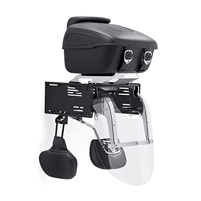 XMT-MOTO Black Wall Mount Storage Rack Fit for Harley Tour Trunk Electra Street Road Glide