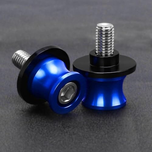 Rear Sliders Stand Screw Motorcycle Accessories 6MM Swingarm Spools Stand Screws Slider for Y&AMAHA YZF R1 R3 R7 R125 Moto Sliders Holder Equipments Parts (Color : NO Logo Blue) - color: NO LOGO Blue