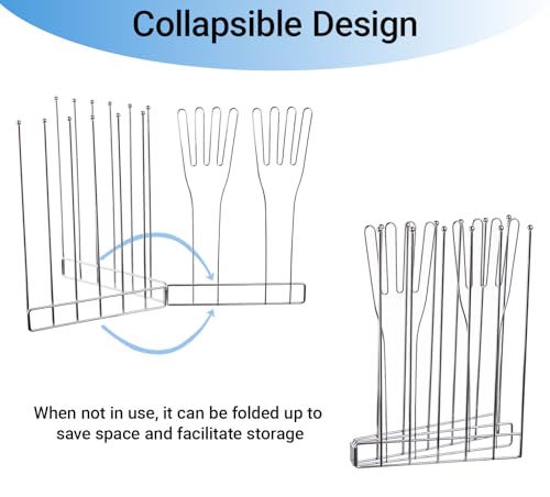 Kitchen Glove Holder, Bottle Drying Rack, Stainless Steel Dish Glove Holder,Baby Bottle Dryer Rack,Plastic Bag Drying Rack,Dishwasher Glove Drying Rack