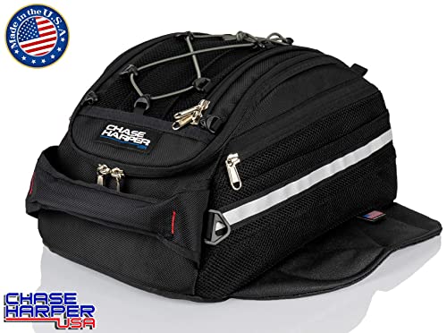 Chase Harper USA 540 Magnetic Tank Bag - Water-Resistant, Tear-Resistant, Industrial Grade Ballistic Nylon with Anti-Scratch Rubberized Bottom, Neodymium Magnets within Magnetic Wings – Black
