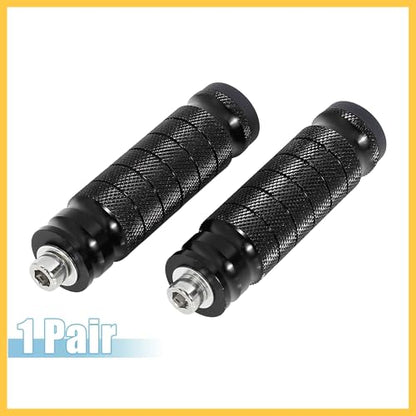 1 Pair 6mm Aluminum Aolly Motorcycle Rearset Rear Set Footrest Footpeg Foot Rest Peg Motorbike Cycling Black Auto Replacement Parts