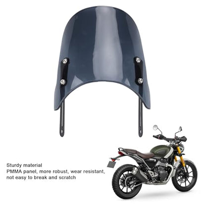 Motorcycle, Wind Deflector PMMA Panel Front Wind Deflector with Mount Bracket for Scrambler 400X 2023-2024, for Speed 400 2023-2024, for Street Scrambler 900 - size: Grey