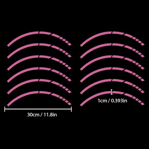 12PCS Reflective Car Wheel Stickers, Night Safety Warning Bicycle Stickers, Anti-Scratch Reflective Rim Decals for Car Motorcycle Cycling Bike (Purple) - color: Purple