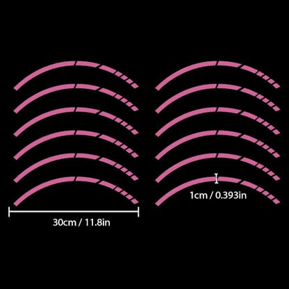 12PCS Reflective Car Wheel Stickers, Night Safety Warning Bicycle Stickers, Anti-Scratch Reflective Rim Decals for Car Motorcycle Cycling Bike (Purple) - color: Purple