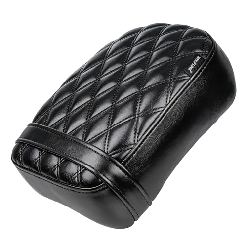 Motorcycle Passenger Comfort Seat Fit for CMX1100 Rebel 1100/DCT/SE 2021-2026, Leather Rear Saddle Back Cushion Pillion Pad, Black Stitching - color: Rear - Black-A