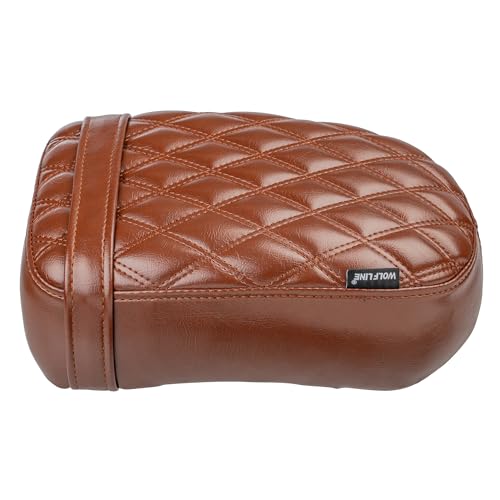 Motorcycle Passenger Comfort Seat Fit for CMX1100 Rebel 1100/DCT/SE 2021-2026, Leather Rear Saddle Back Cushion Pillion Pad, Brown Stitching - color: Rear - Brown-A