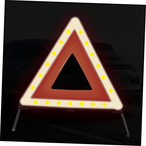 OUNONA 2pcs Safety Triangle Warning Signs Emergency Roadside Kit Vehicle Decals for Car SUV Truck - size: 43.5X37cm