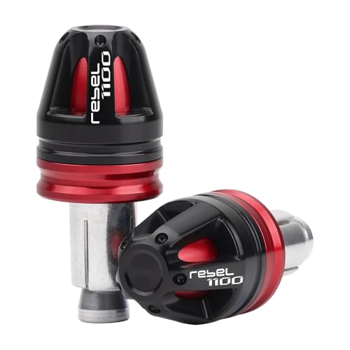 Motorcycle Handlebar End Plugs For Rebel 1100 (CMX1100) 2021-2024 17mm Diameter 7/8” Bars CNC Handlebars (See details below) rebel 1100 Accessories (Red) - color: Red