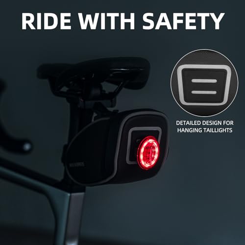 ROCKBROS Bike Saddle Bag Seat Bag, Lightweight Saddle Bag Cycling, Bike Storage Bag Under Seat for Mountain Road Bike