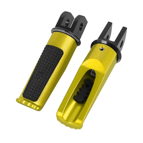 Motorcycle Footpegs Front Passenger Foot Pegs Replacement for BKING DL250 SV650 GSR600 GSR750 GSXR1000 GSXR600 GSXS1000/GT V Strom DL650 DL1000 DL650XT DL1000XT Foot Rests Pedal (gold) - color: gold
