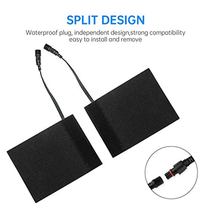 Heated Grip Wraps for Motorcycle/ATV/Bike/Snowmobile,5V USB-A Powered and 6 Gear Temperature, IP67 Waterproof, Fits Grips with Outer Diameter 1.2"–1.5" (for Standard 7/8" Handlebars)