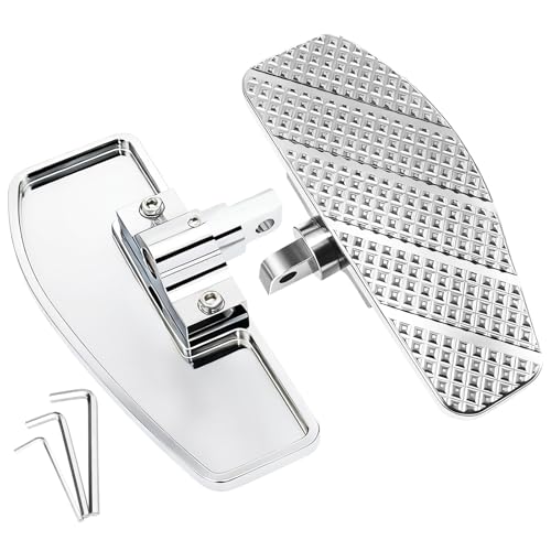 Chrome Rear Passenger Foot Pegs Floorboards for Harley Road glide, Road king, Electra glide, Street Glide & Softail Fat Boy, Street Bob, Low Rider ST & Dyna - color: Passenger Floor Board-Chrome