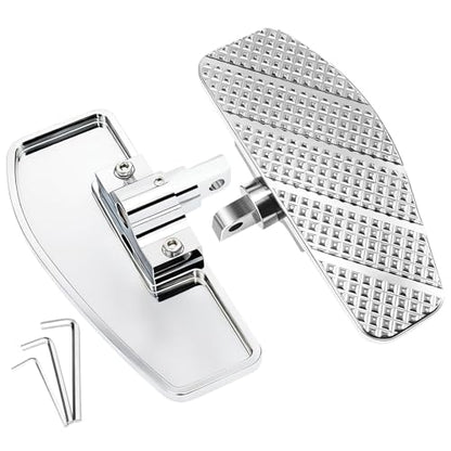 Chrome Rear Passenger Foot Pegs Floorboards for Harley Road glide, Road king, Electra glide, Street Glide & Softail Fat Boy, Street Bob, Low Rider ST & Dyna - color: Passenger Floor Board-Chrome
