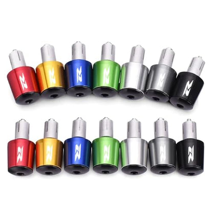 Motorcycle Handlebar End Plugs - Bar Ends Grips with Counterweight, Anti-Vibration Stabilizer, Crash Protector Slider Compatible with GSXR 125/150/250/600/750/1000 & GSR 750/600/400 - color: Red