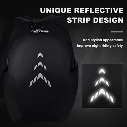 Motorcycle Backpack for Men - Large Capacity Waterproof Helmet Backpack for Men with Laptop Pocket, Large