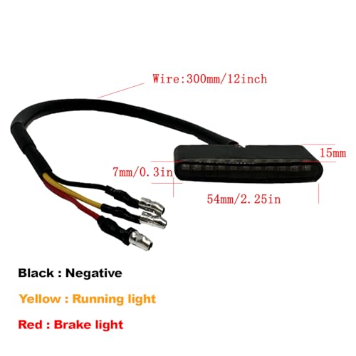 Motorcycle Tail Light Strip mini Brake light Red Running license Plate Light 12V With Bobber Chopper ATV Dirt Bike