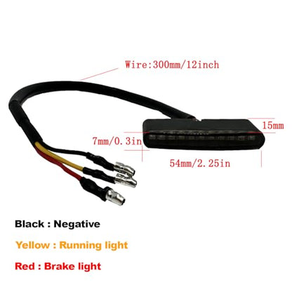 Motorcycle Tail Light Strip mini Brake light Red Running license Plate Light 12V With Bobber Chopper ATV Dirt Bike