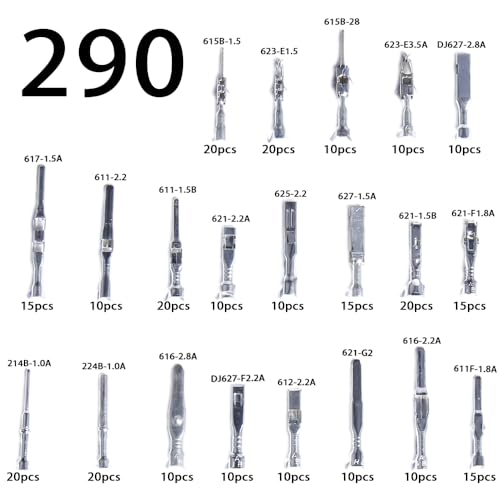 Connector Pins Crimped Terminal Automotive Car kit Electrical 1/1.5/1.8/2.2/2.8/3.5mm Motorcycle ATV Wire Removal Non-Insulated Plug Male Female Crimp Set