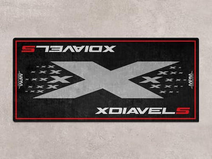 Parking Mat for XDiavel S Motorcycle Models, Display and Pit Mat, Washable Non-Slip Garage and Showroom Floor Mat, Rug (Size 2: 102 x 47/260 x 120 cm) - size: 3'11" x 8'6" (Oblong)