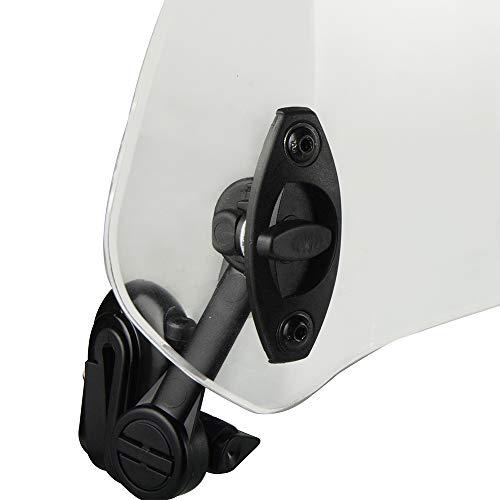 368mm Motorcycle Adjustable Windshield Extension Universal Clip-on Windscreen Transparent - color: transparent