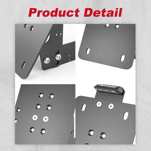 Xitomer Universal Side License Plate Holder Motorcycle License Plate Bracket With Led Plate Light Universal Side Fender Eliminator Side Motorcycle Tail Tidy