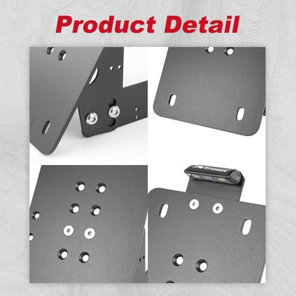 Xitomer Universal Side License Plate Holder Motorcycle License Plate Bracket With Led Plate Light Universal Side Fender Eliminator Side Motorcycle Tail Tidy