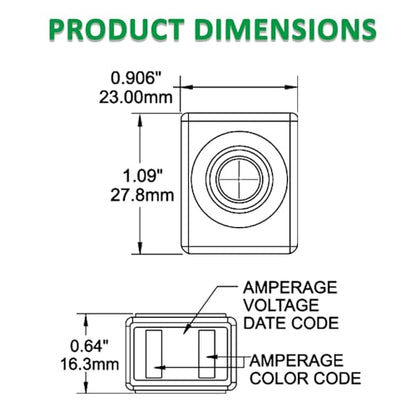 Terminal 30 AMP Marine Rated Battery Fuse 58V DC Max IP66 Waterproof MRBF 30A - style: 30A