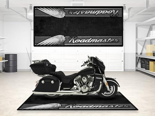 MPM Motorcycle Mat for Roadmaster Washable Non-Slip Oil & Water Resistant Parking Pitmat for Garage, Showroom, Workshop Use | Black Metallic - Size 1 : 86.6 x 39.4/220 x 100 cm - color: Black Metallic, size: 3'3" x 7'3"