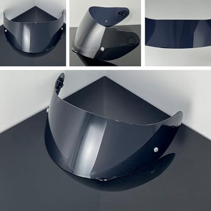 902 Helmet Visor Replacement,Motorcycle Helmet Face Shield for ILM 902,902L,902BT (Deep Black-Day Use Only) - color: Deep Black-day Use Only