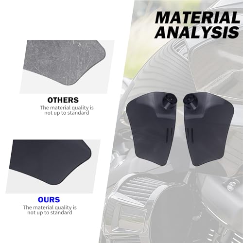 Motorcycle ST Headlight Fairing Air Deflector Side Wing Windshield Kit Fit for Harley Softail Low Rider ST 2022-up (Black) - color: Black