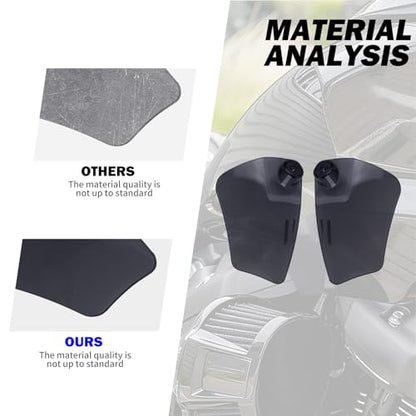Motorcycle ST Headlight Fairing Air Deflector Side Wing Windshield Kit Fit for Harley Softail Low Rider ST 2022-up (Black) - color: Black