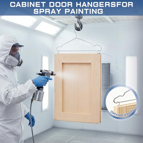 20 Pack Cabinet Door Hangers for Spray Painting & Paint Drying Kit | Positioning Lock, 25 lbs Capacity, Less Flipping, More Stable Hanging