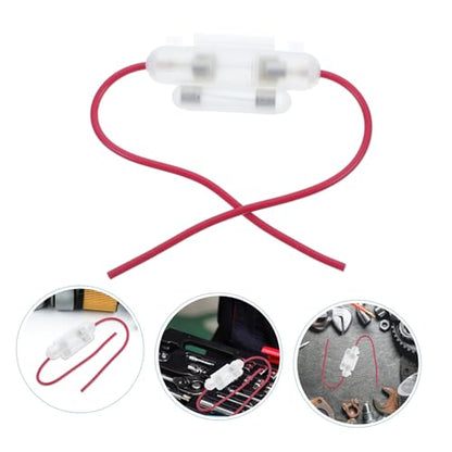 GLEAVI Inline Fuse Holder for Motorcycle ATV Scooter Double Fuse Box Case Waterproof Design for Reliable Power Supply