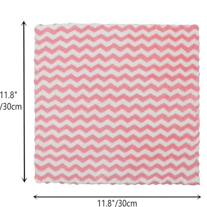 Microfiber Cleaning Cloth, 10 Pack Microfiber Rags,12inx12in, Pink | Lint Free Dish Cleaning Cloths, Fast Drying Dish Rags For Cleaning, Absorbent Washcloths - color: Pink
