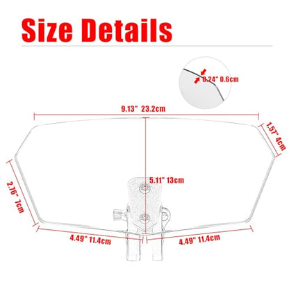 Universal Motorcycle Windshield Extension Spoiler Clips | for Kawasaki BMW Triumph Motorbike, Suzuki, Dirt Bikes, Adjustable Wind Air Deflector(Light Gray)