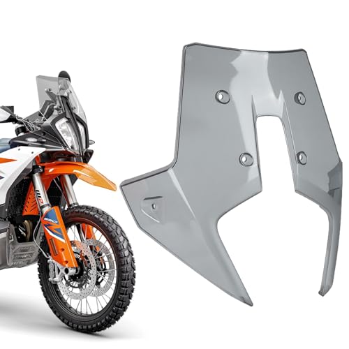 Motorcycle Windshield Deflectors for 790ADV 890 ADV Adventure 2023-2025, Front Acrylic Air Deflector Windscreen Visor Accessories for 790 890 ADV R Rally (Smoke Gray)