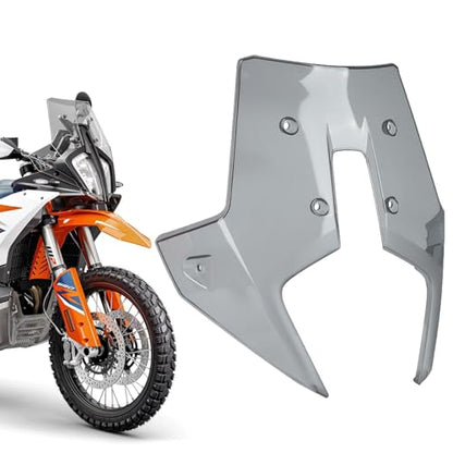 Motorcycle Windshield Deflectors for 790ADV 890 ADV Adventure 2023-2025, Front Acrylic Air Deflector Windscreen Visor Accessories for 790 890 ADV R Rally (Smoke Gray)