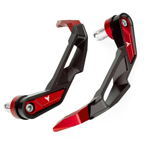 Compatible with MT-07 MT07 MT 07 FZ07 2025 2026 MT-09 MT09 MT 09 FZ09 2021-2024 2025 2026 Motorcycle Accessories CNC Handlebar Brake Clutch Levers Hand Guard Protector (Red) - color: Red