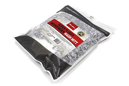 Maxshine Universal Black & White Microfiber Wash Mitt – Premium Scratch-Free, Lint-Free Mitt for Washing Cars, Trucks & Motorcycles – Reusable Auto Detailing Accessory (Pack of 2) - size: Small (Pack of 2)