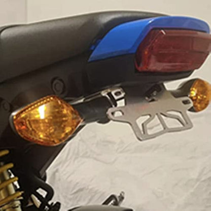 Grom Fender Eliminator Kit Compatible with Grom Tail Tidy 2022 2023 2024 MSX125 License Plate Holder Bracket with Rear Turn Signals & LED License Plate Light (Smoke) - color: Smoke