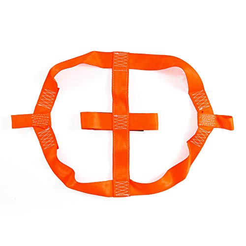 MOTO4U Universal Motorcycle Rear Wheel Tie down Strap in Orange - color: orange