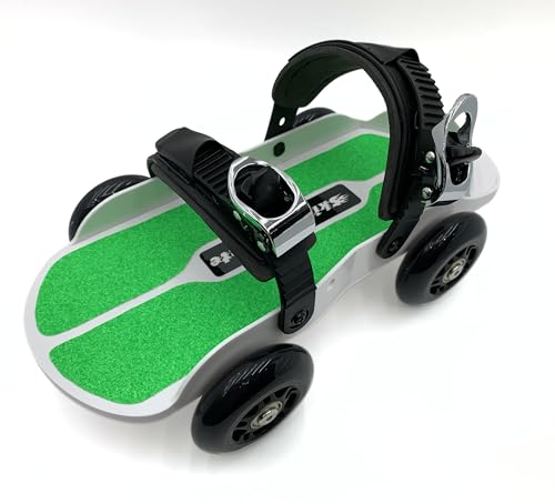 Strap-On Roller Skates for Adults - Use Your Own Shoes - Adjustable Straps - 80mm PU Wheels for Indoor/Outdoor Riding - Lightweight Recreational Skates - color: Neon Green
