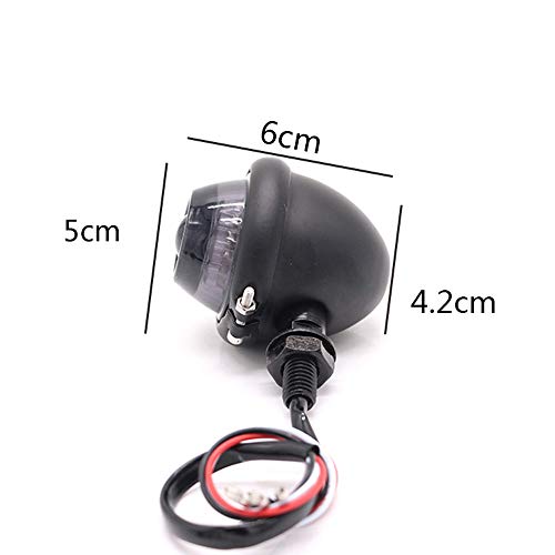 0951 Universal Motorbike LED Indicator Light Turn Signal (Black) - color: Black