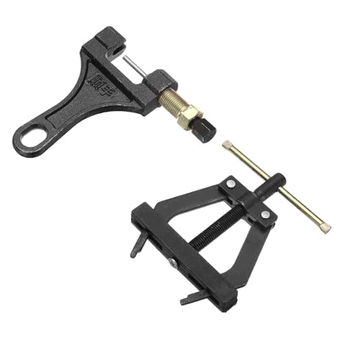 uxcell Chain Tools Kit Fit #530-#630/10A-12A Holder Puller&Breaker Cutter for Bicycle,Motorcycle Chains (Carbon Steel)