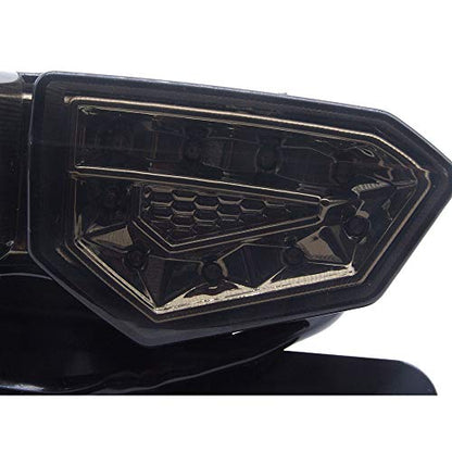 Motorcycle Tail Light Integrated Running Brake Stop Light Dual Eye Turn Signals Lamp Black with License Plate Bracket for Harley Honda Yamaha Suzuki Kawasaki - color: Black 2